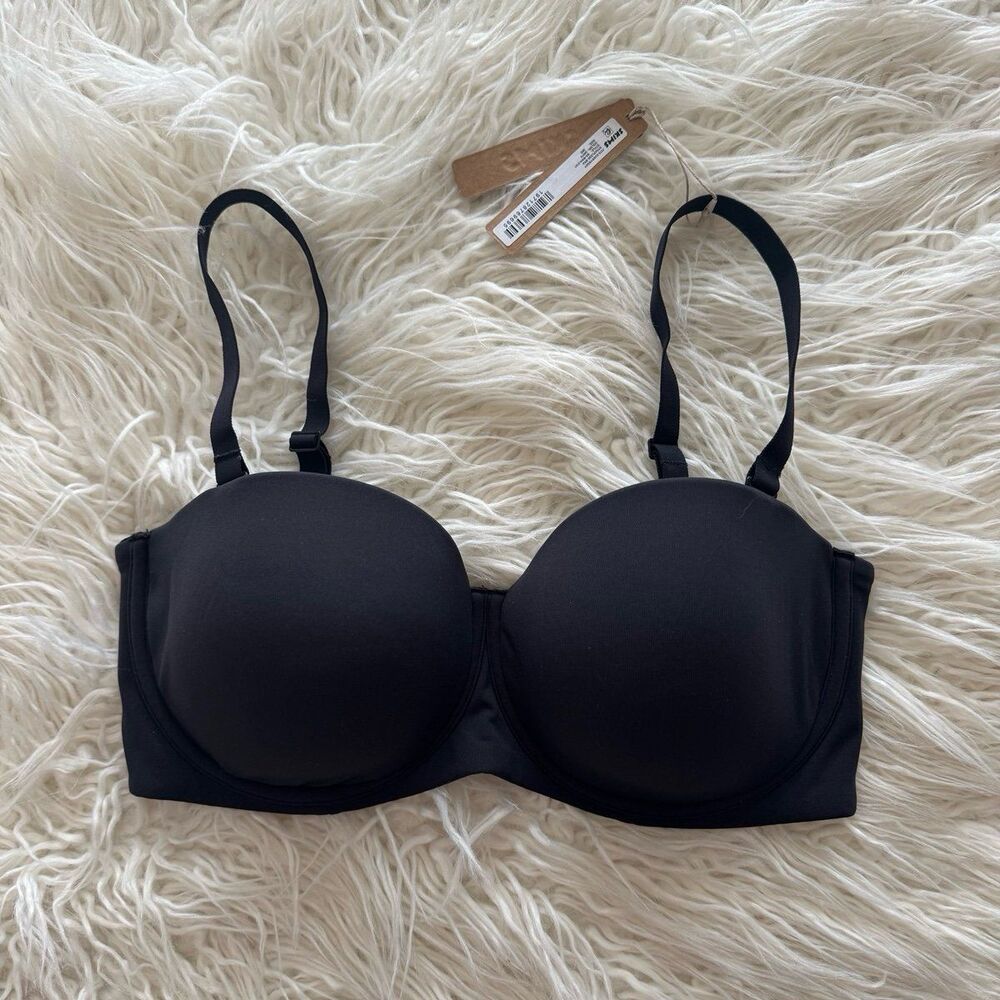 Skims Fits Everybody Strapless Bra Onyx Size 36D
